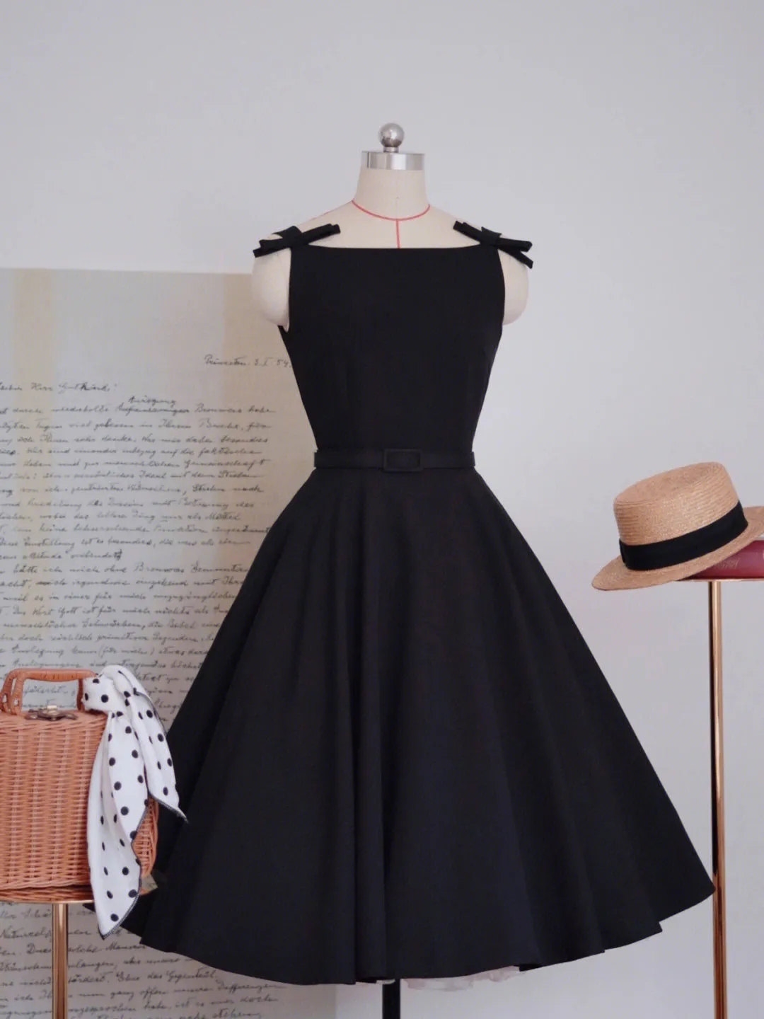 1950s Little Black Vintage Mrs. Maisel Dress