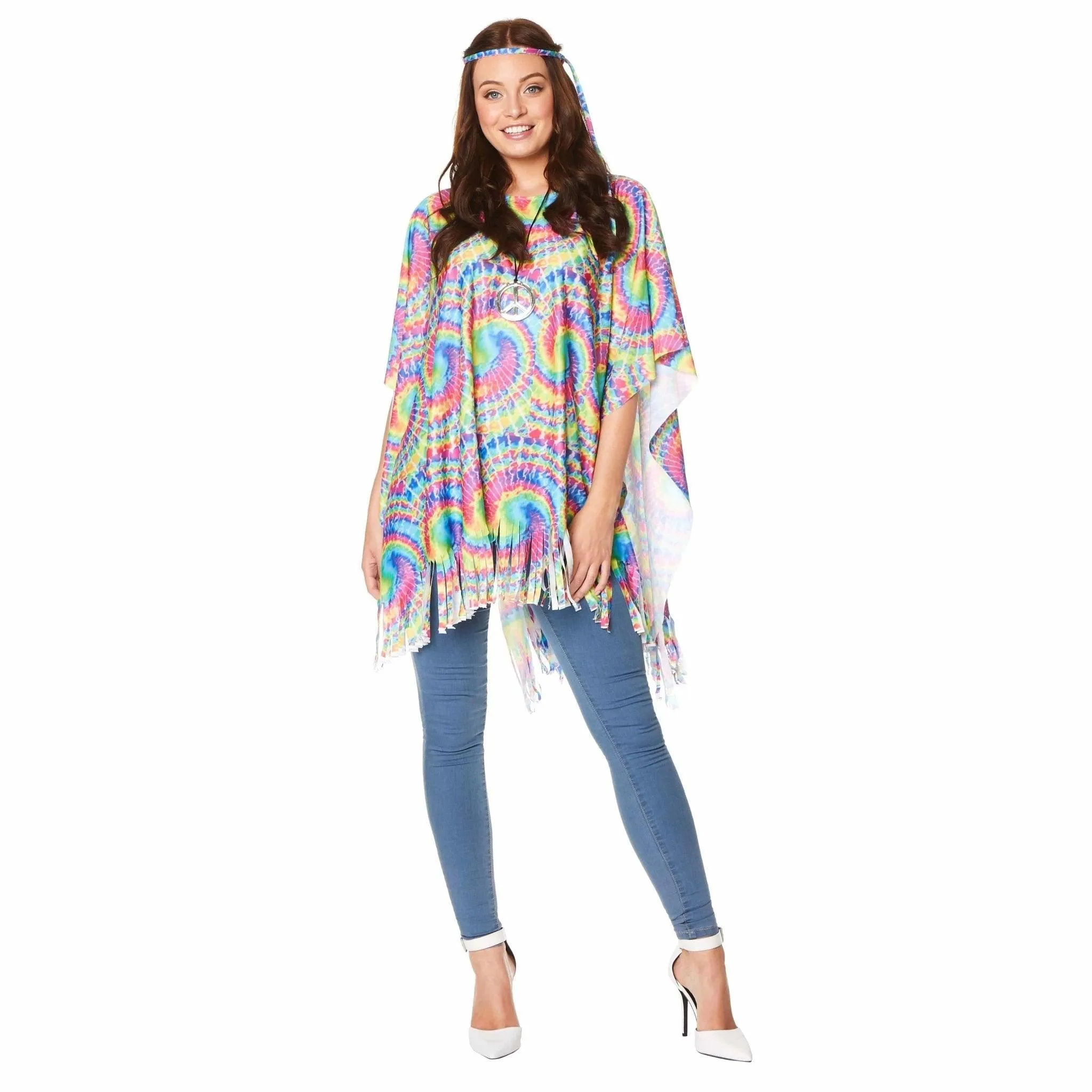 70's Tie Dye Poncho - Buy Online Only