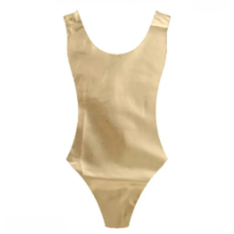 80s Leotard Metallic Gold