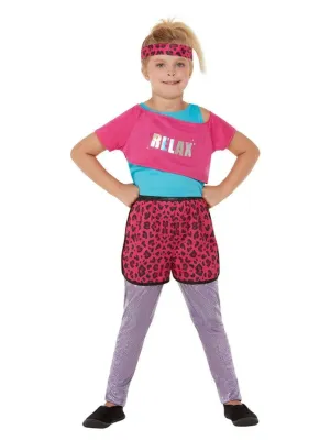 80s Relax Aerobics Children's Costume