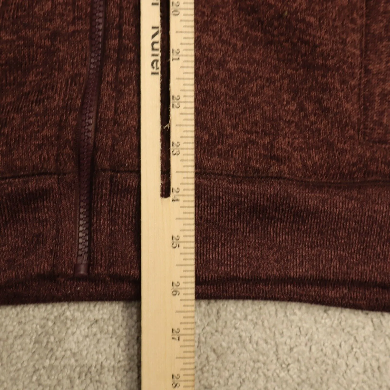 Abercrombie & Fitch Womens Knitted Hooded Sweater Full Zip Pockets Brown Medium