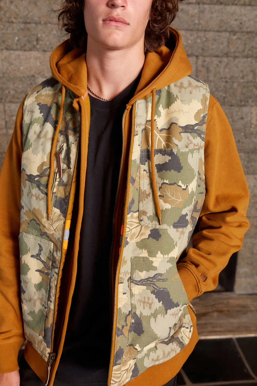 Abraham Builders Reversible Vest - Leaf Camo/Golden Brown