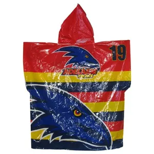 Adelaide Crows
Official AFL Logo Plastic Poncho Rain Coat & Hood