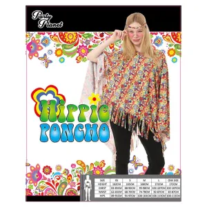 Adult Flower Hippie Poncho