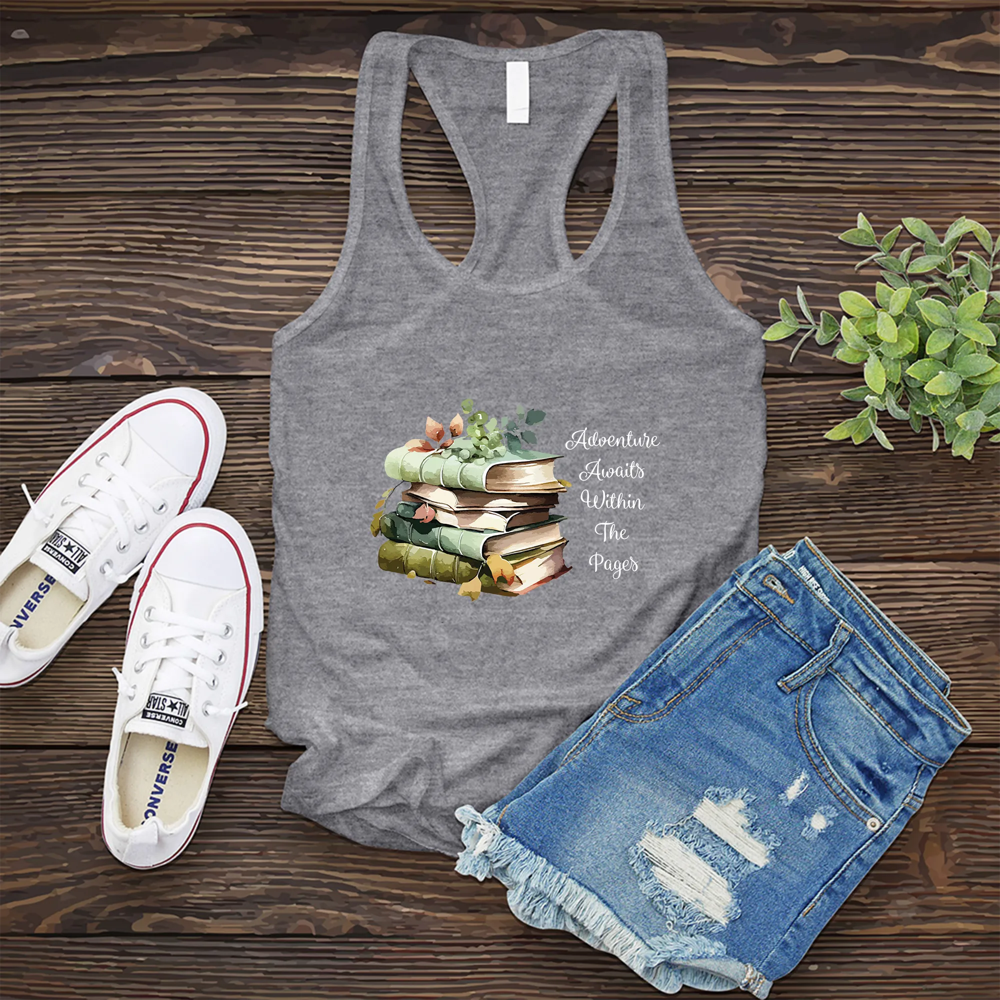 Adventure Awaits Book Women's Tank Top