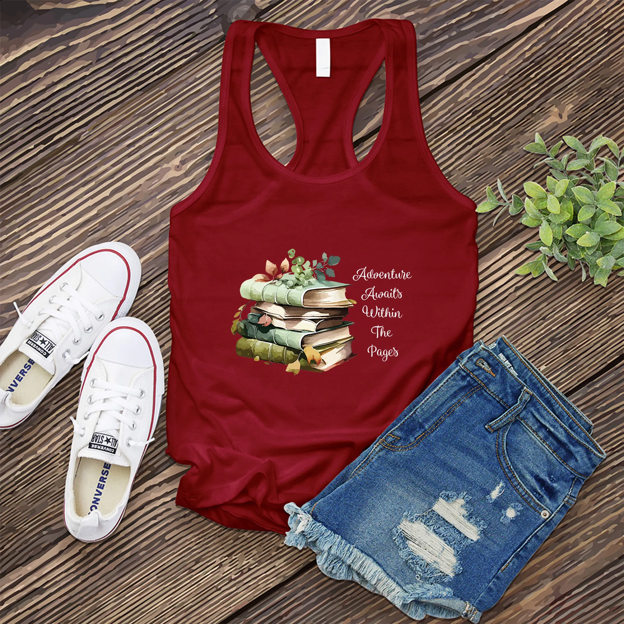 Adventure Awaits Book Women's Tank Top