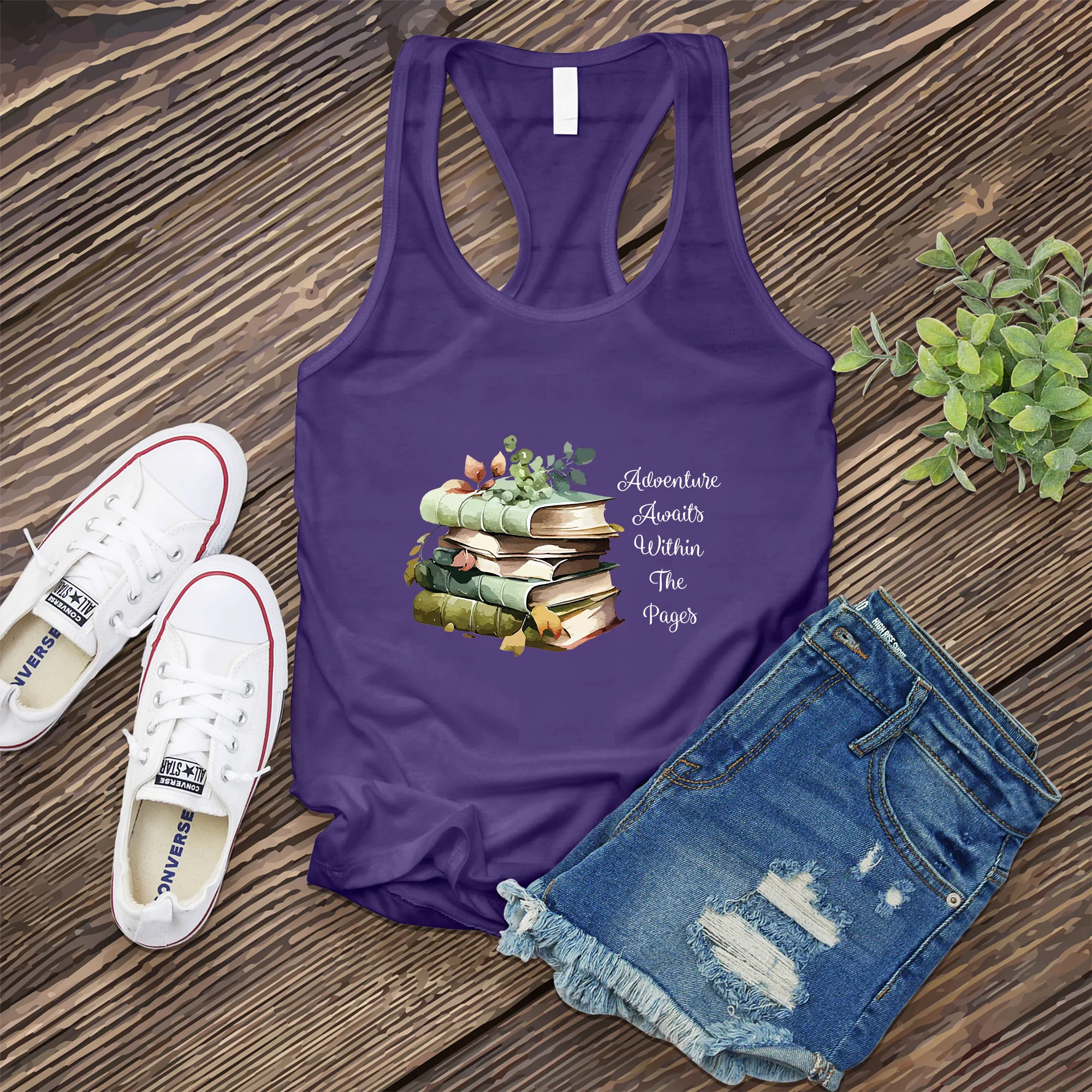 Adventure Awaits Book Women's Tank Top