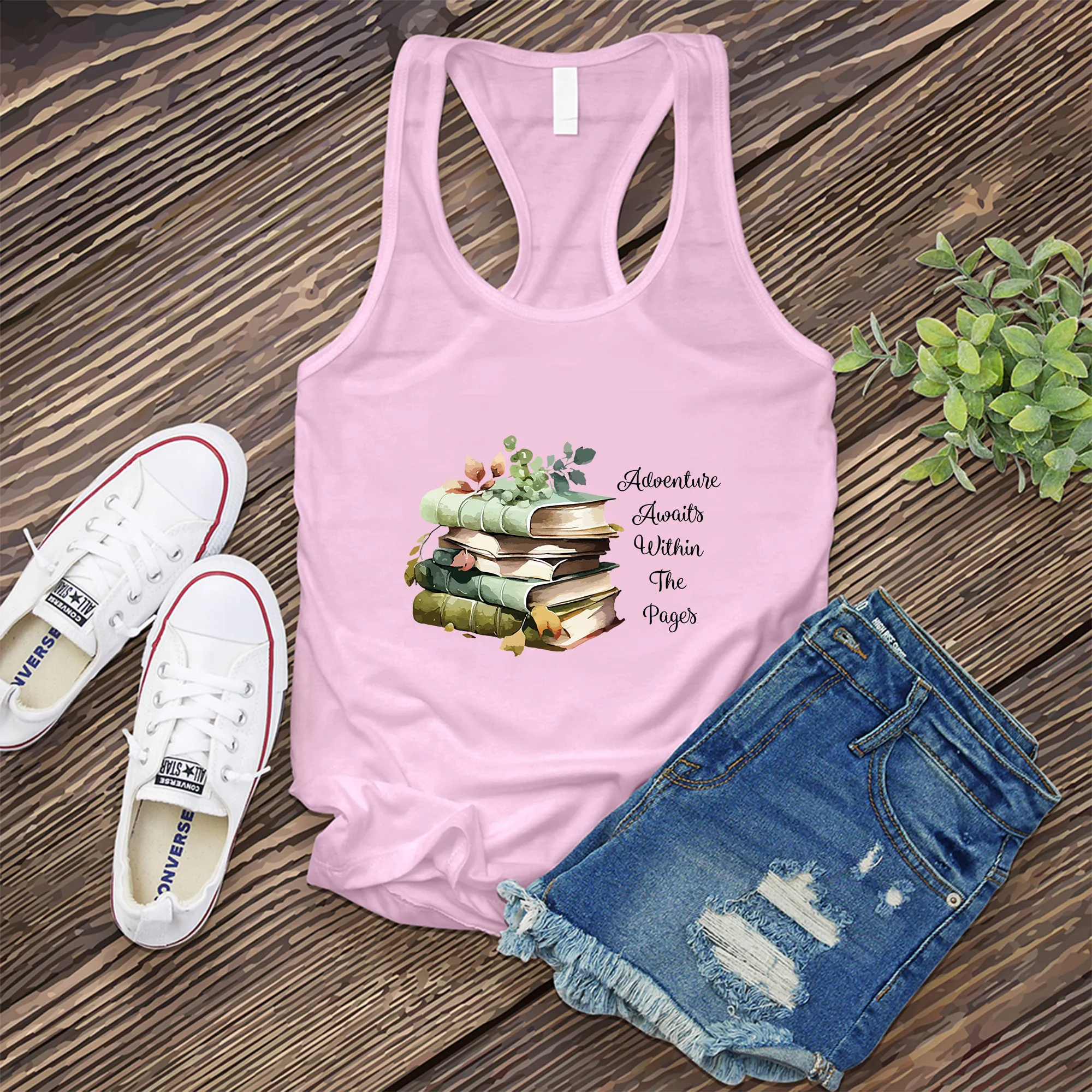 Adventure Awaits Book Women's Tank Top