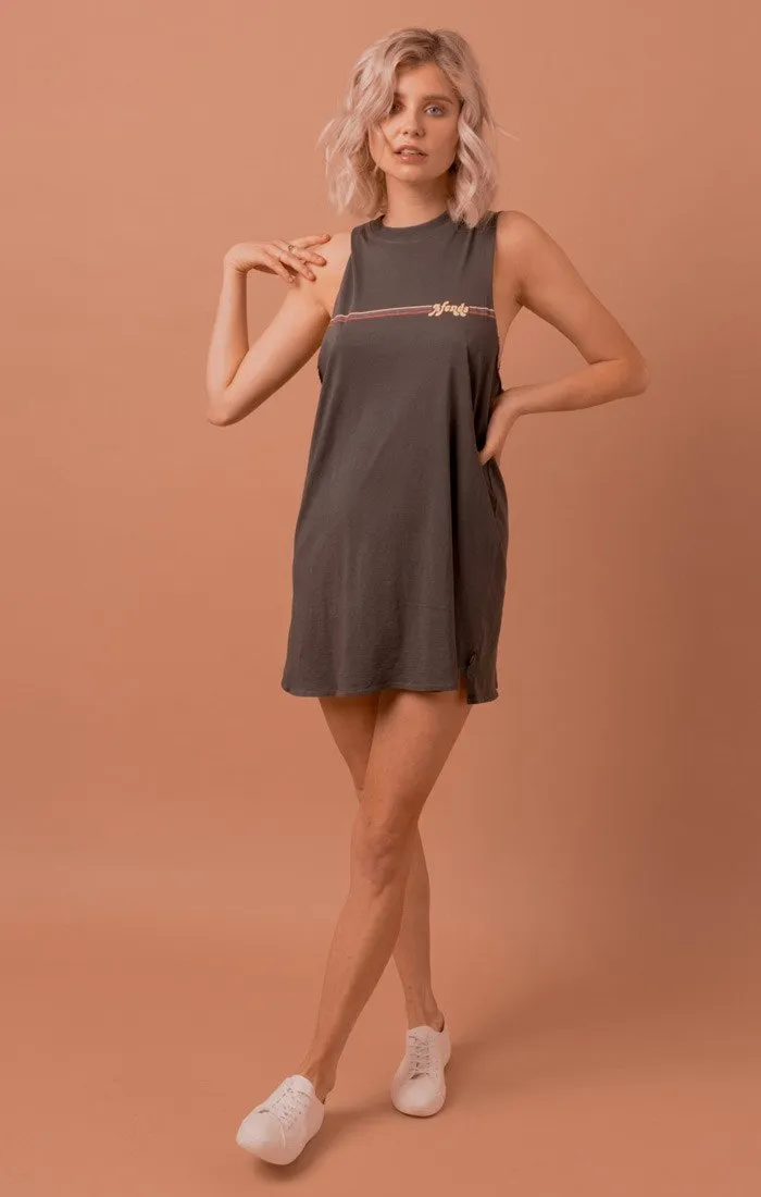 Afends Womens Wonder - Logo Bandcut Dress