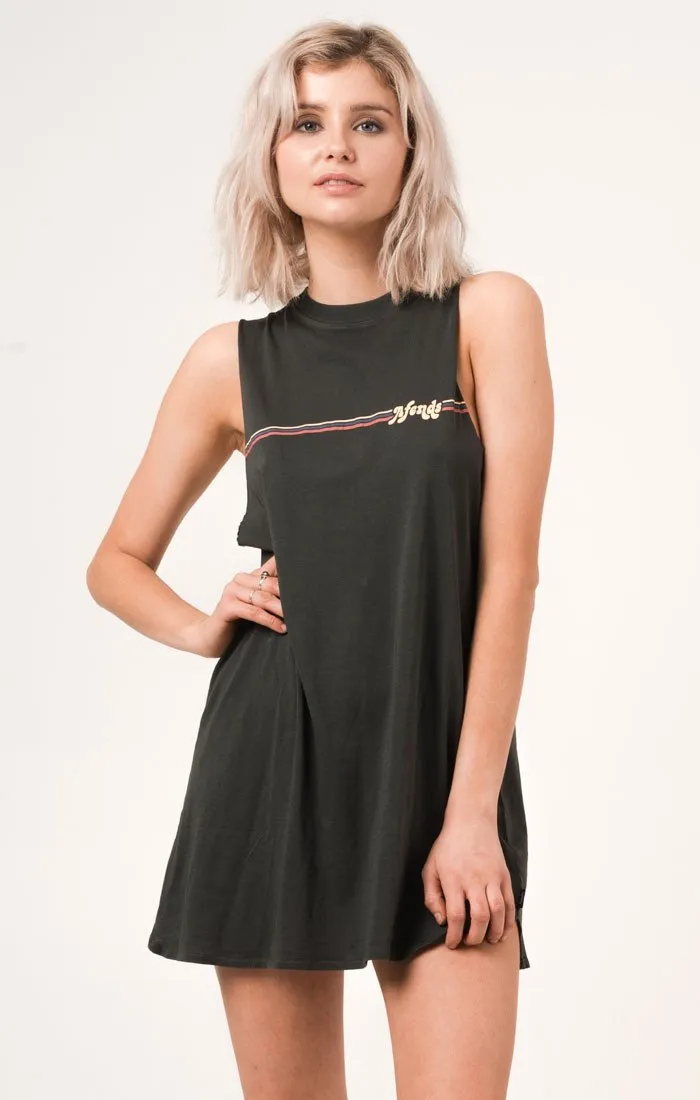 Afends Womens Wonder - Logo Bandcut Dress