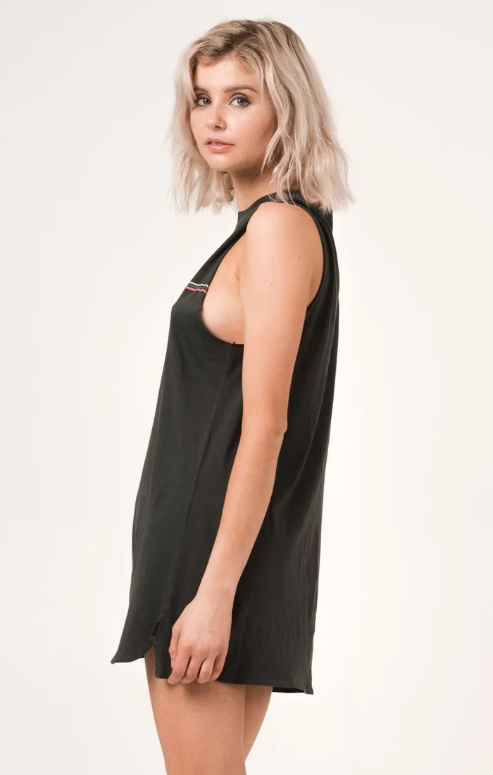 Afends Womens Wonder - Logo Bandcut Dress