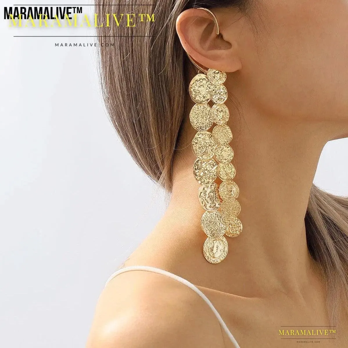 Alloy Multi Layer Circle Earrings