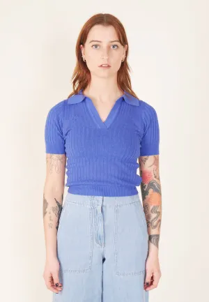 Amanda Knit Top - Electric Blue