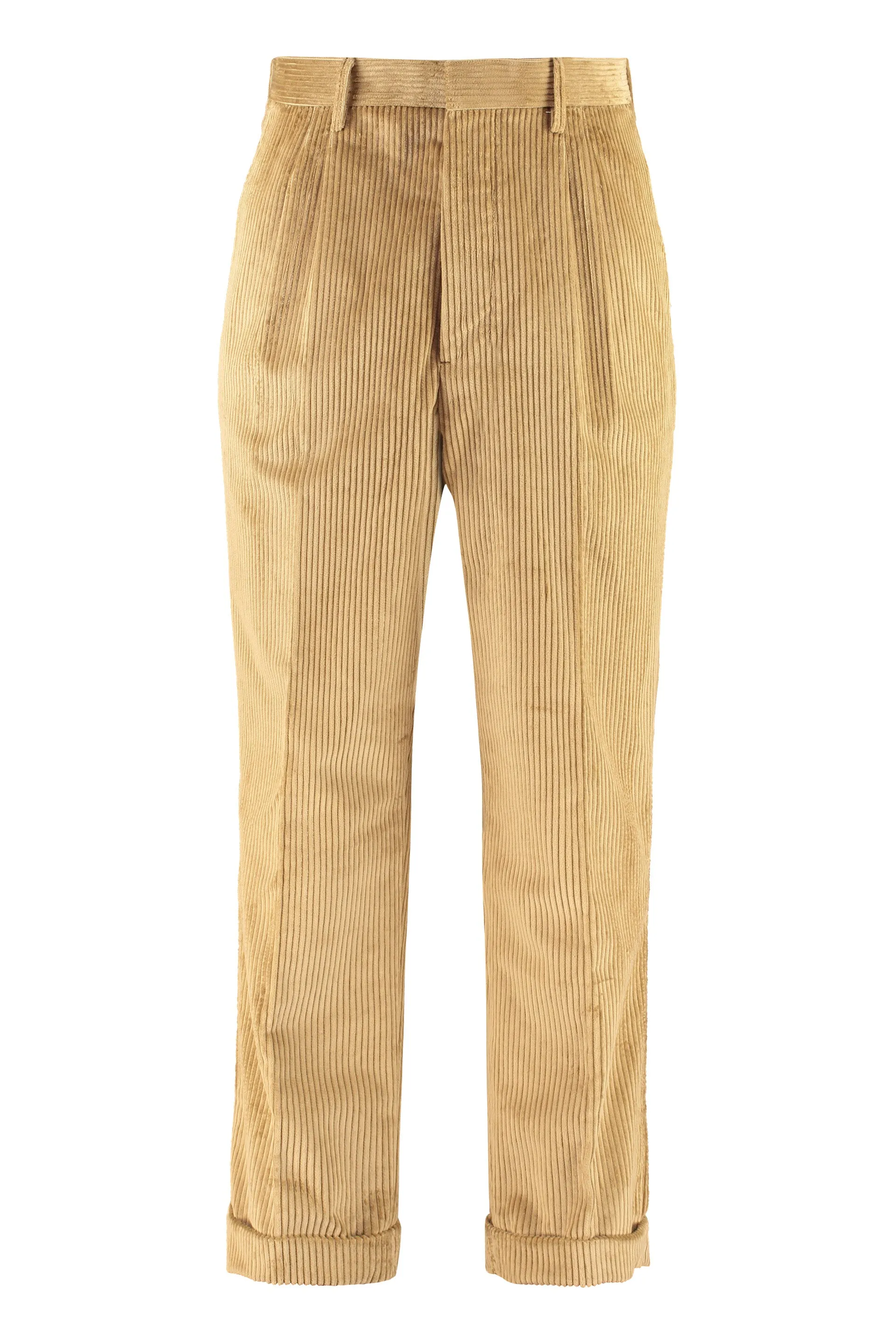 AMI Corduroy Cuffed Hem Trousers