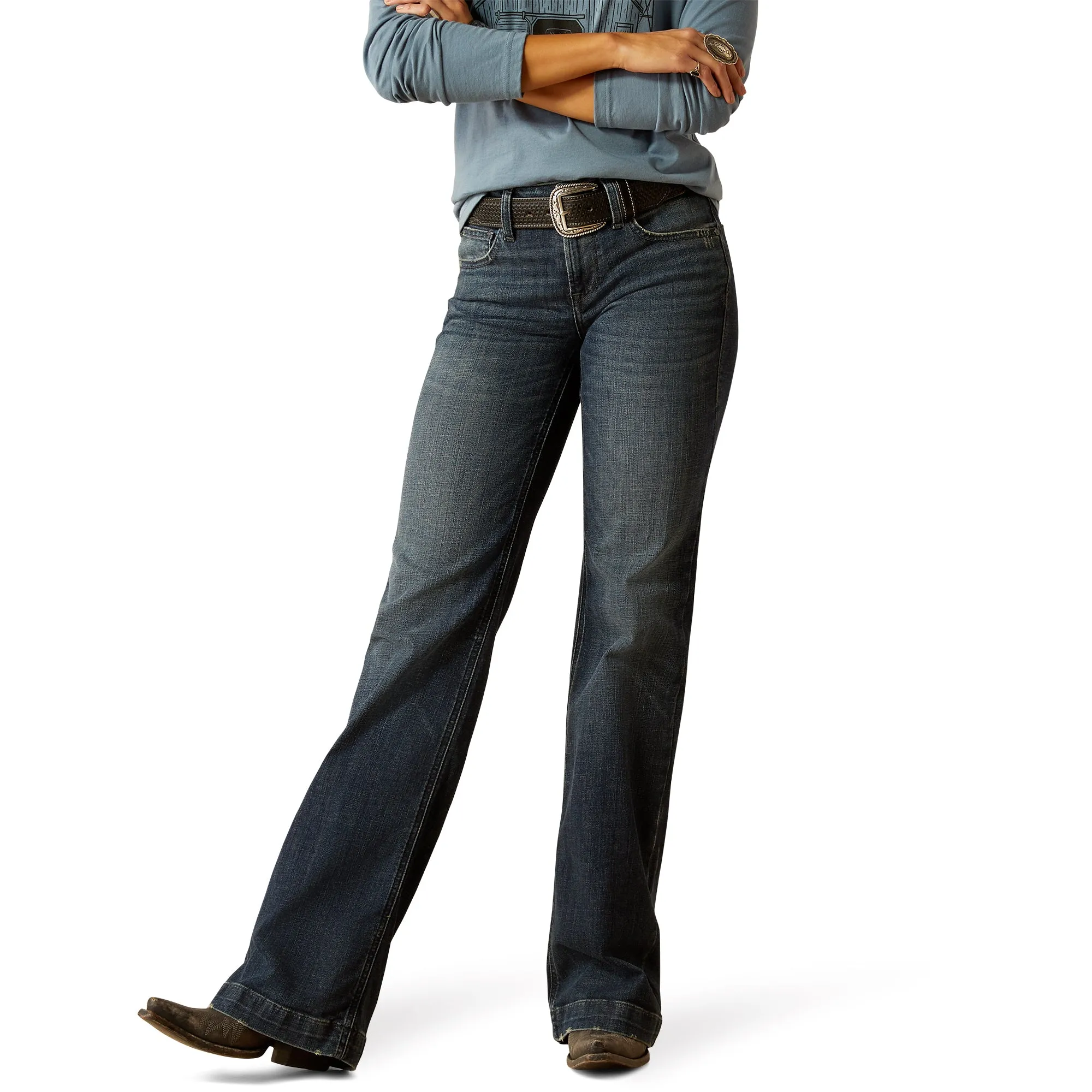 Ariat Ladies Elise Perfect Rise Blue Denim Trouser Jeans 10053536