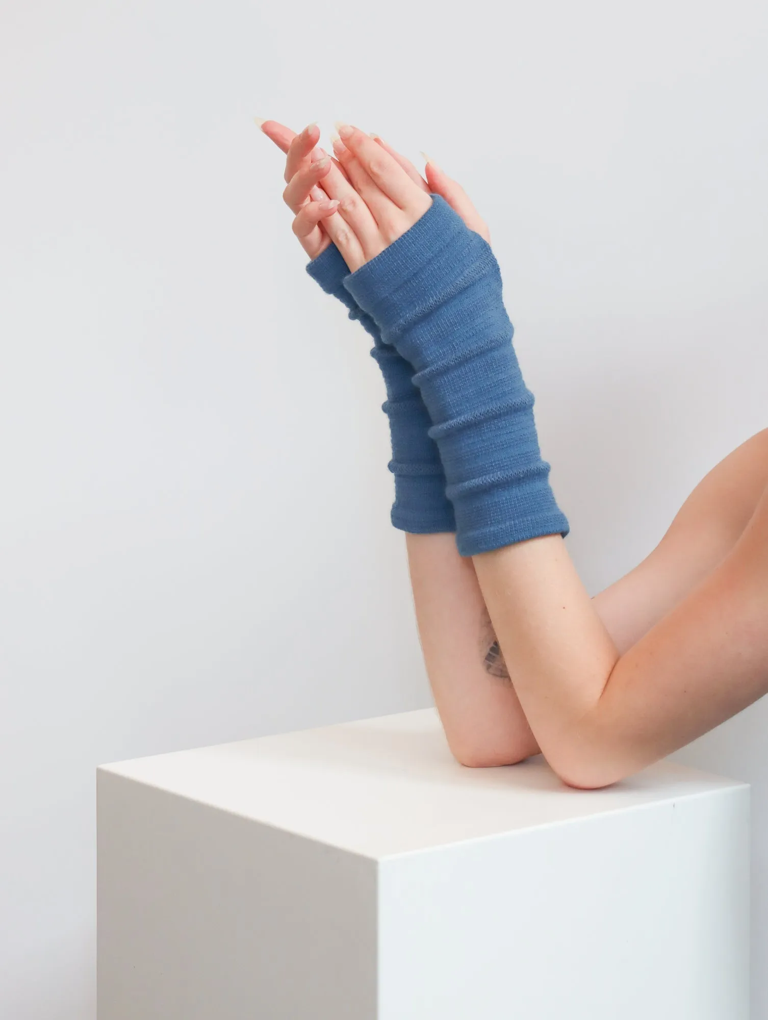 Arm Warmers in Cerulean by ELLS Knitwear