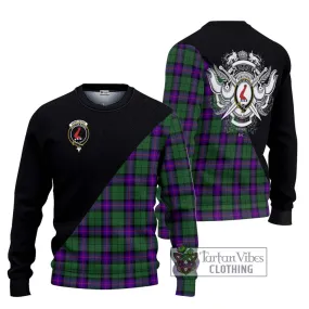 Armstrong Modern Tartan Ugly Sweater with Family Crest and Military Logo Style