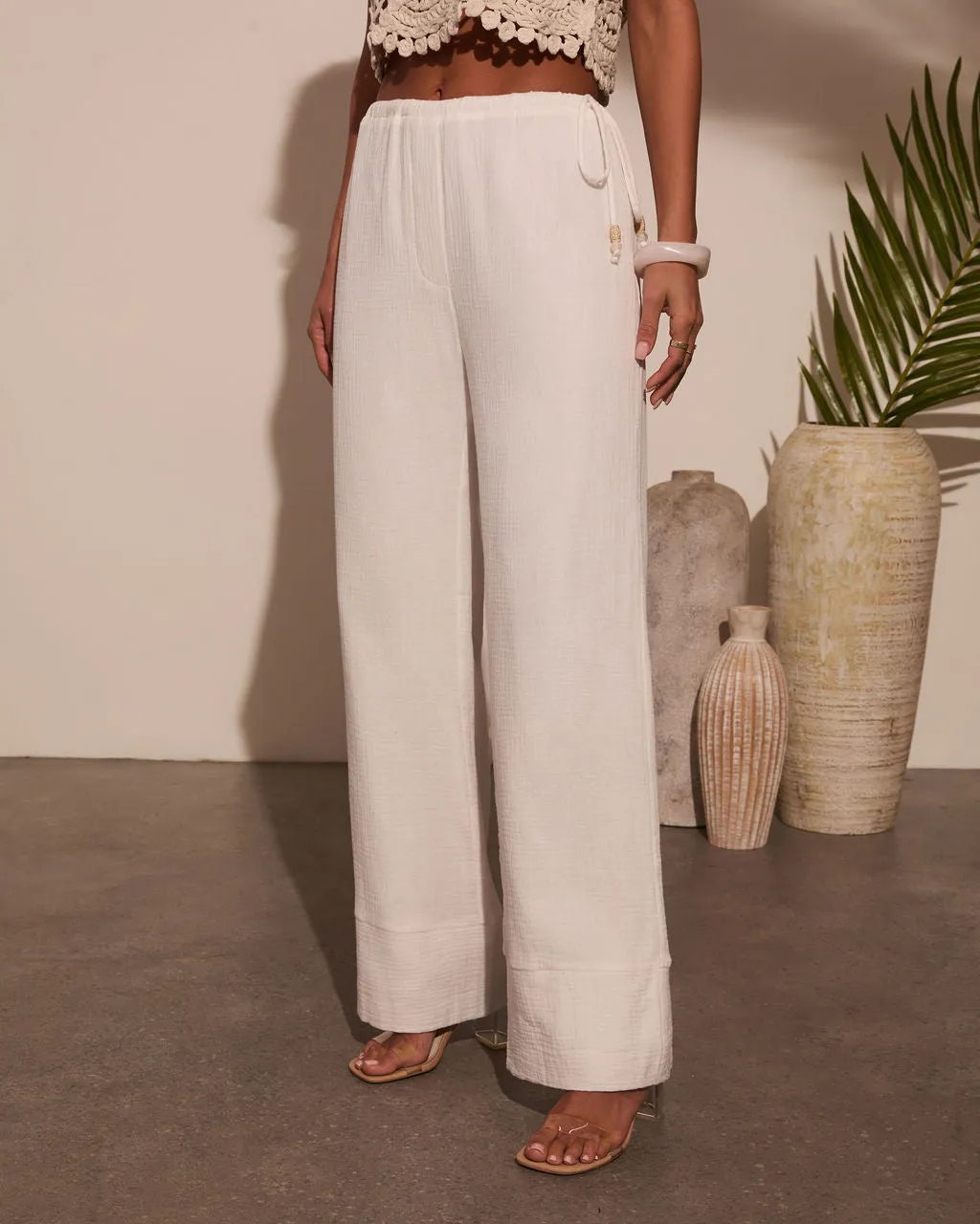 At The Seaside Lightweight Wide Leg Pants