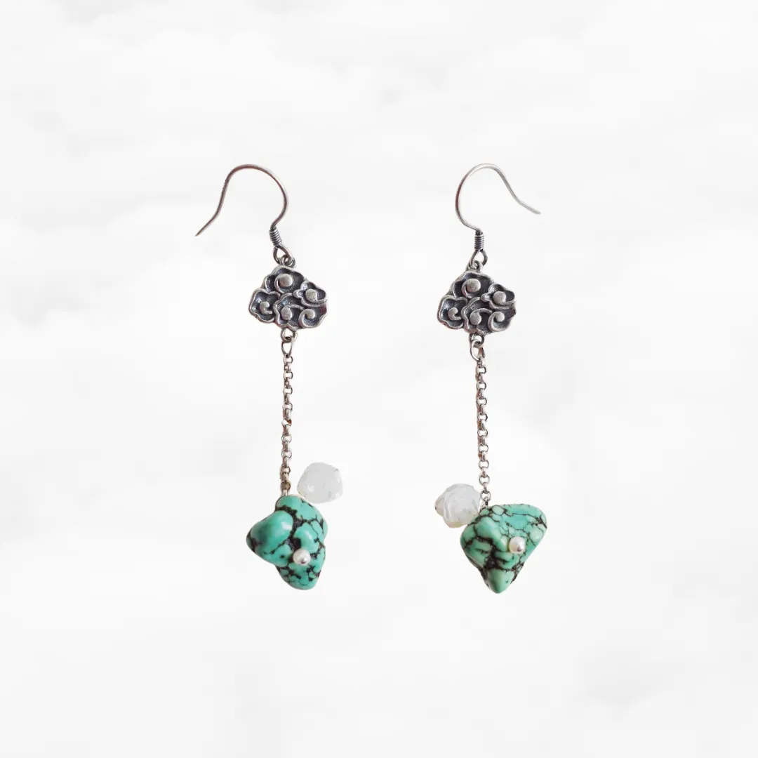 Auspicious Turquoise Earrings