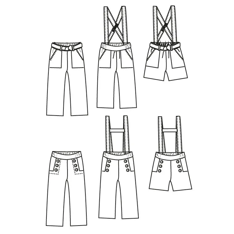 AVANA pants or shortpants- Girl 3/12 - PDF Sewing Pattern