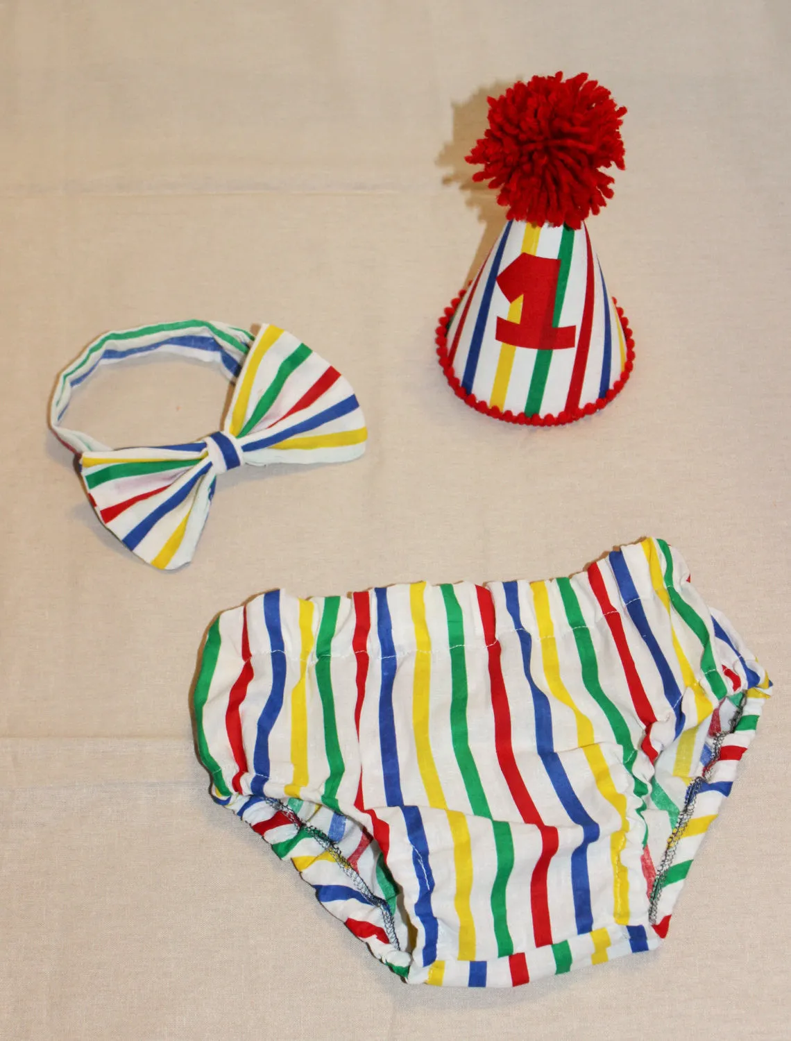 baby boy/toddler cake smash outfit, boys birthday outfit, circus stripes cake smash boys birthday,boys first birthday outfit, clown outfit