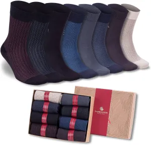 Bambooven Men’s Lightweight Dress & Trouser Socks – (8 Pack)