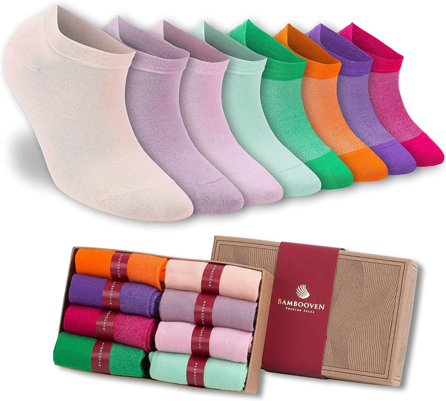 Bambooven Men’s Lightweight Dress & Trouser Socks – Soft & Breathable (8 Pack)