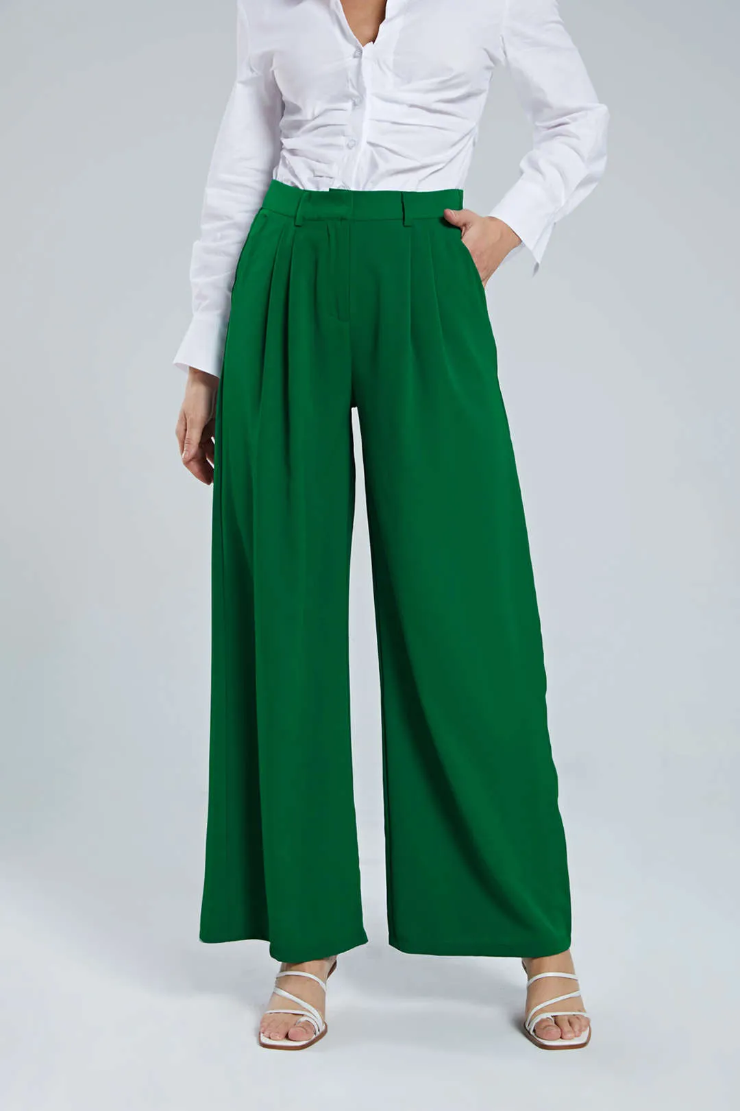 Basic Wide Leg Suit Pants