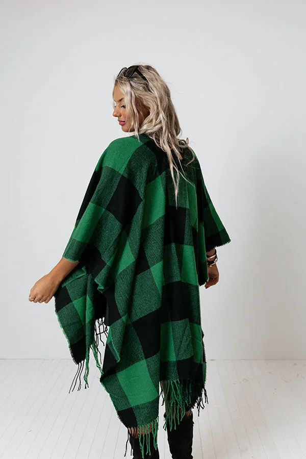 Big City Mood Buffalo Check Poncho