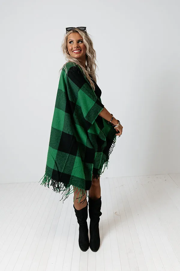 Big City Mood Buffalo Check Poncho