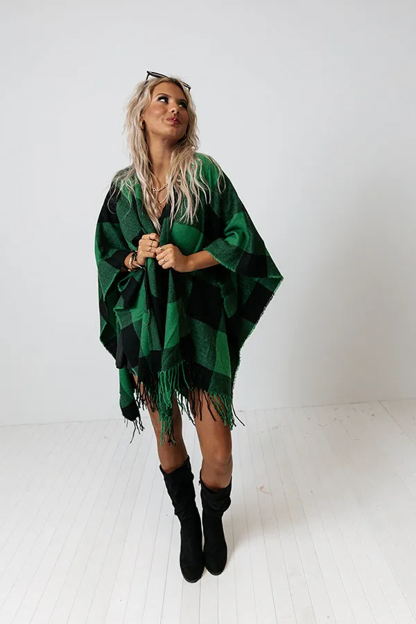 Big City Mood Buffalo Check Poncho