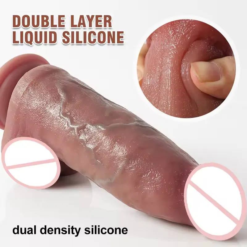 Big Girth Realistic Anal Dildo Butt Plug - Huge Silicone Suction Cup Female Sex Toy