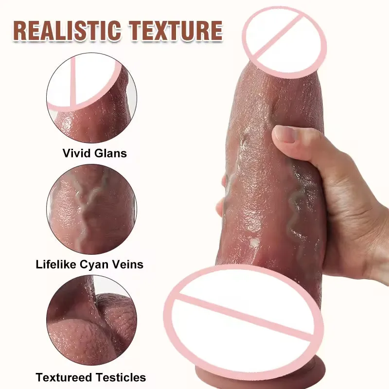 Big Girth Realistic Anal Dildo Butt Plug - Huge Silicone Suction Cup Female Sex Toy