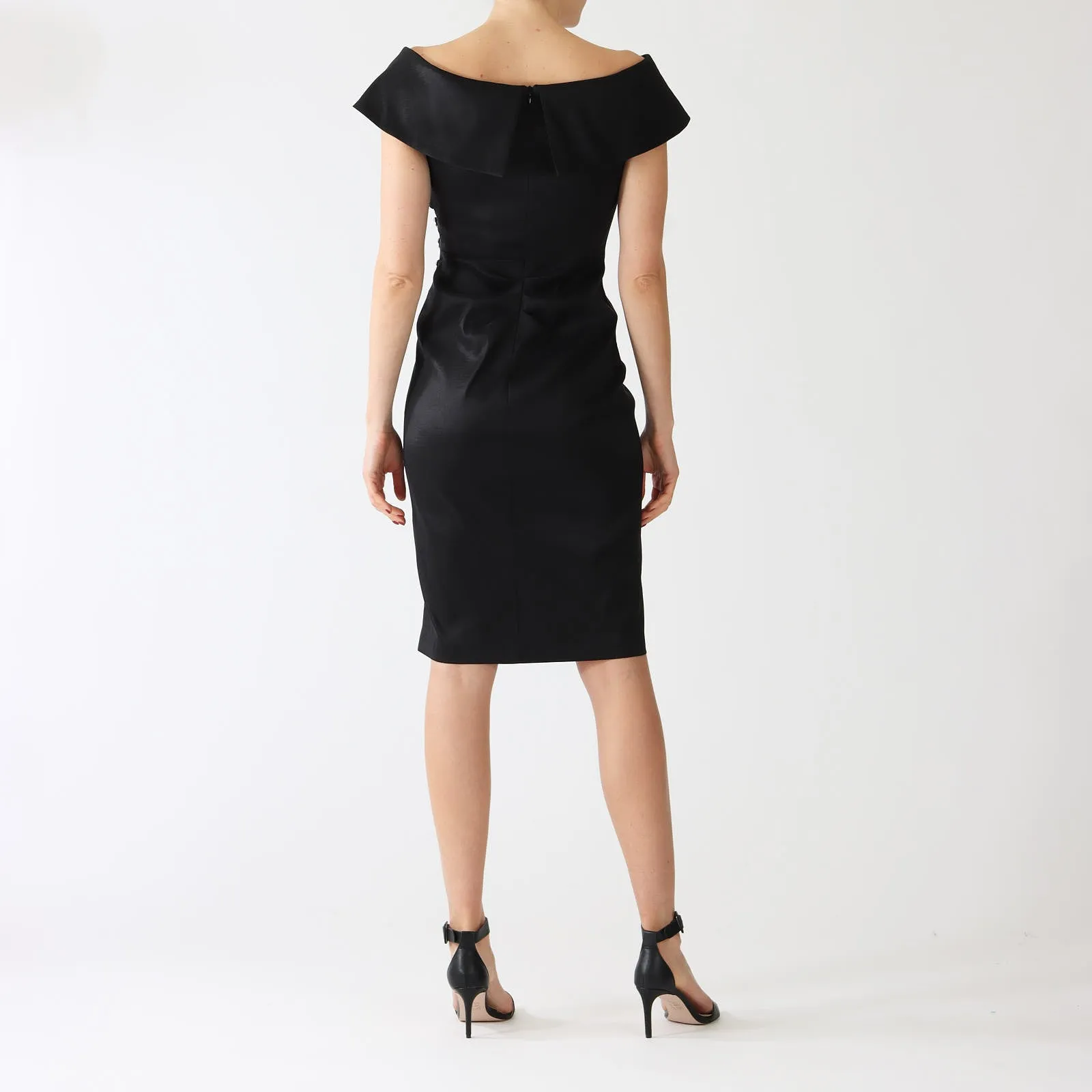 Black Off Shoulder Cocktail Dress