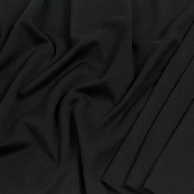 Black Virginwool Coating Velour 982