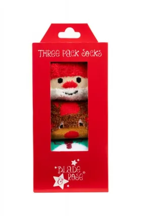 Blade & Rose 3 Pack Christmas Socks