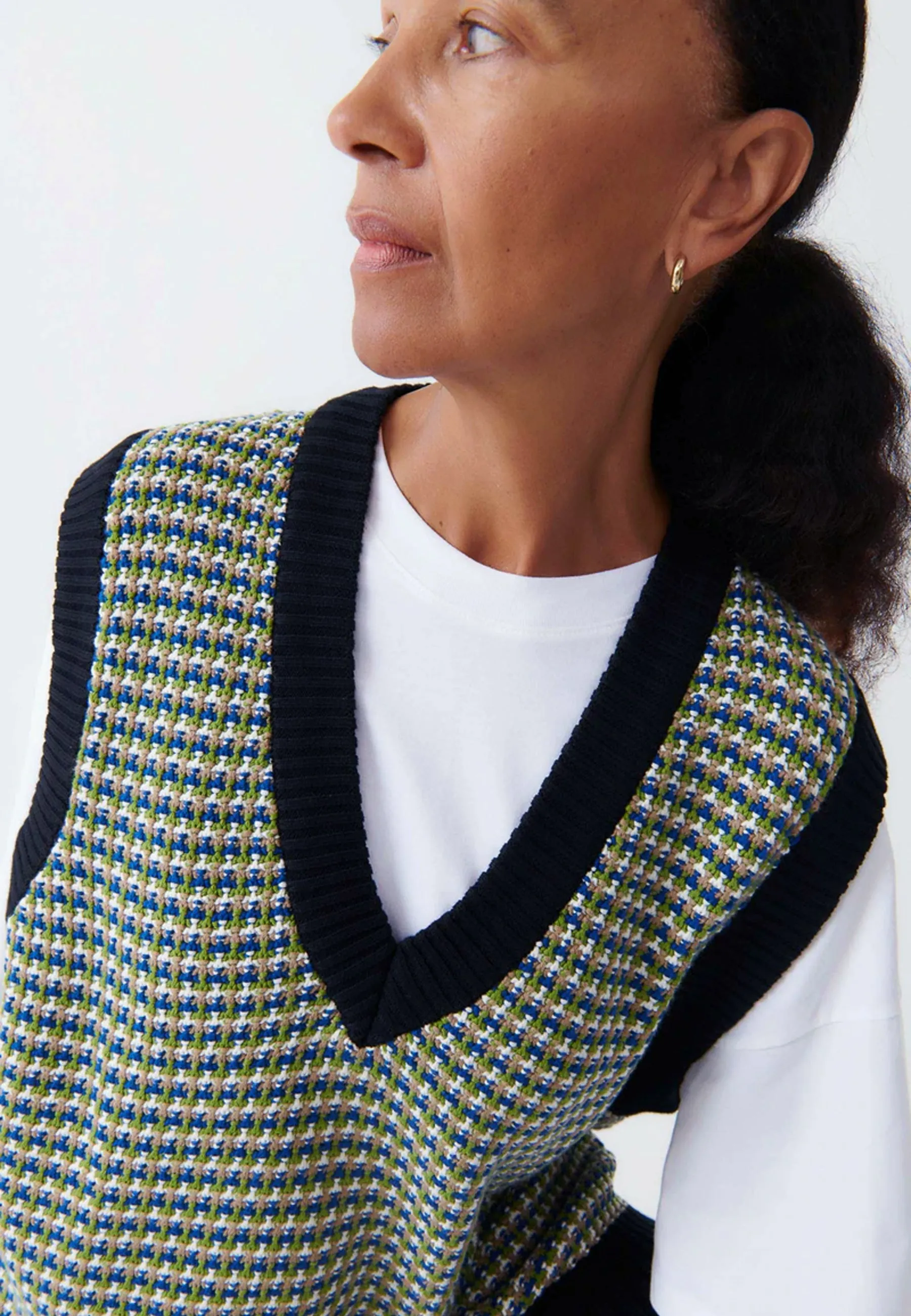 Blanket Vest - green flora