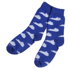 Blue & White KY Socks