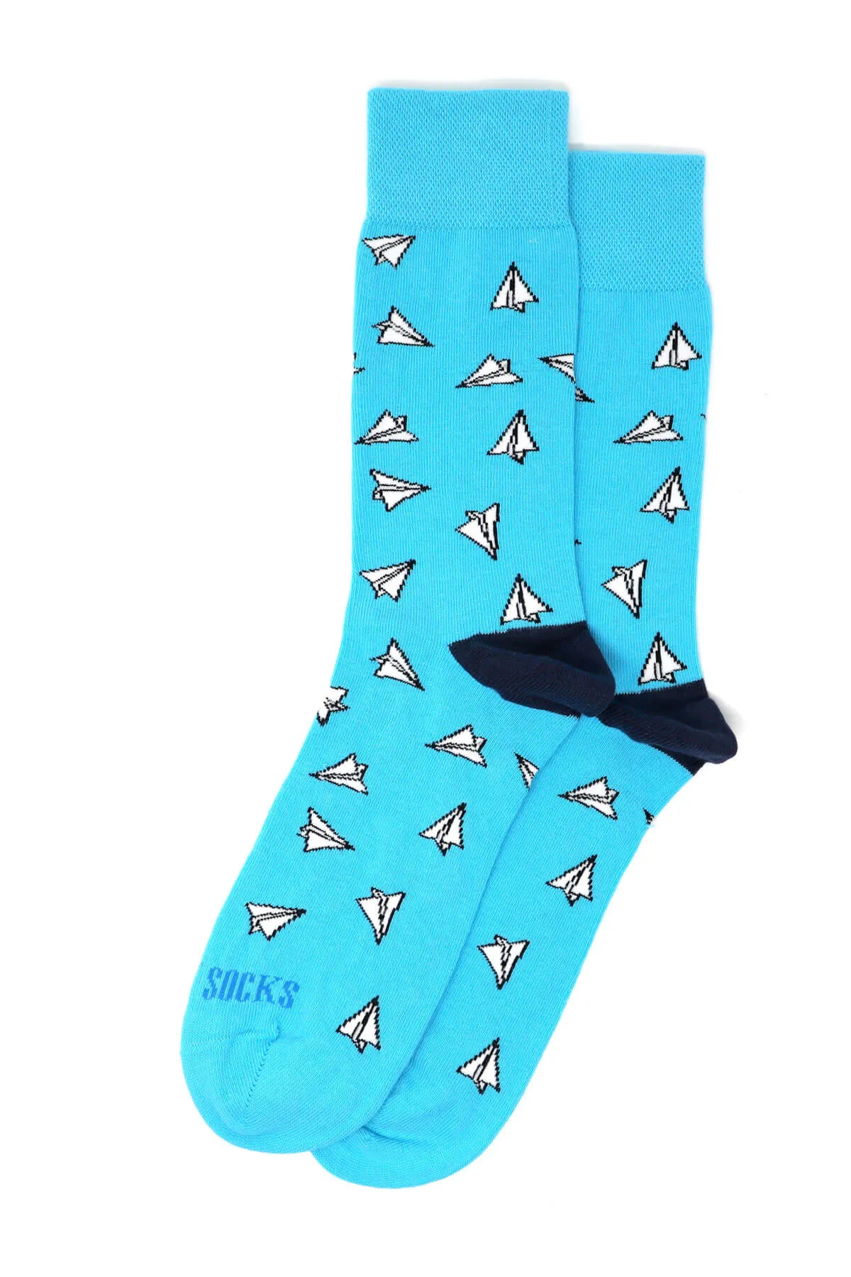 Bombay Sock Company Cyan Paper Plane Socks