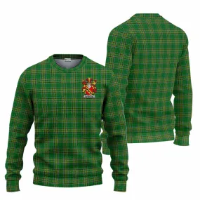 Brabazon Irish Clan Tartan Knitted Sweater with Coat of Arms