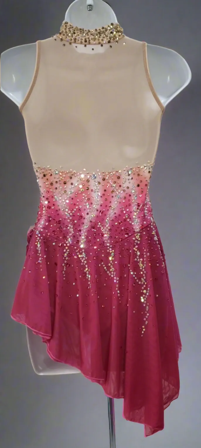 BSU010824 Competition figure Skating Dress with Crystals