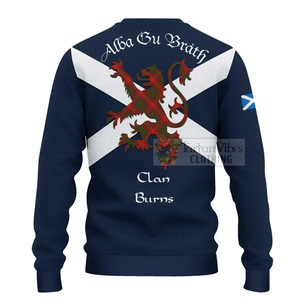 Burns Tartan Lion Rampant Ugly Sweater Proudly Display Your Heritage with Alba Gu Brath and Clan Name