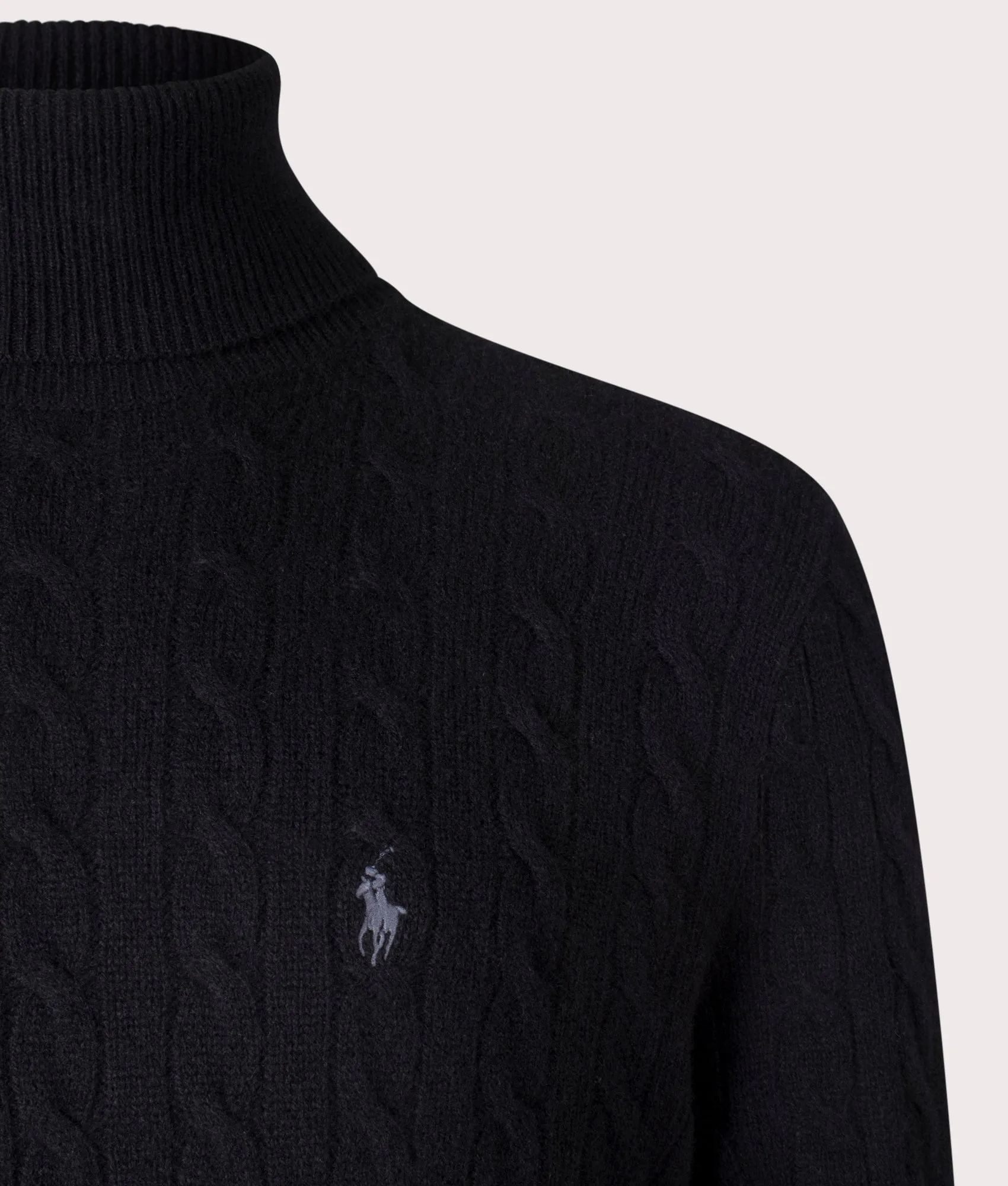 Cable Wool-Cashmere Turtleneck Jumper