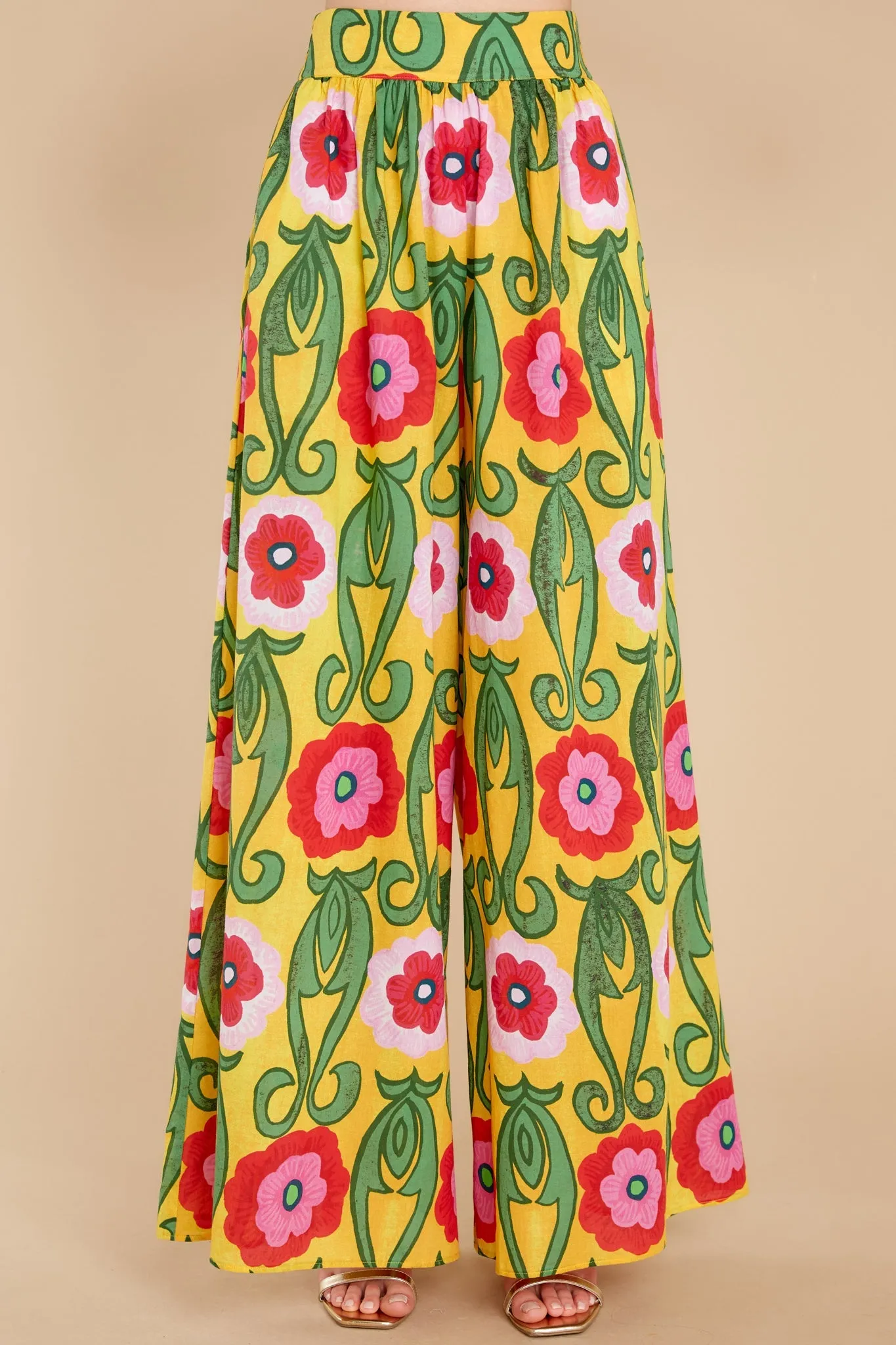 Campana Gladiola Print Pants