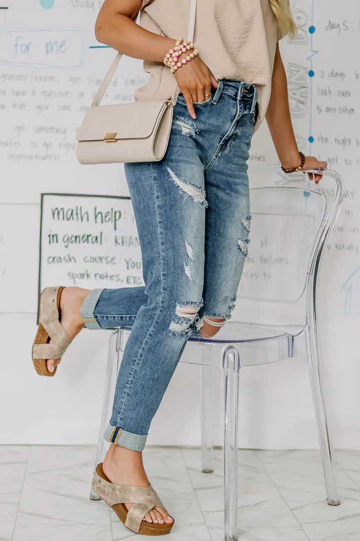 Candice High Waisted Boyfriend Jeans