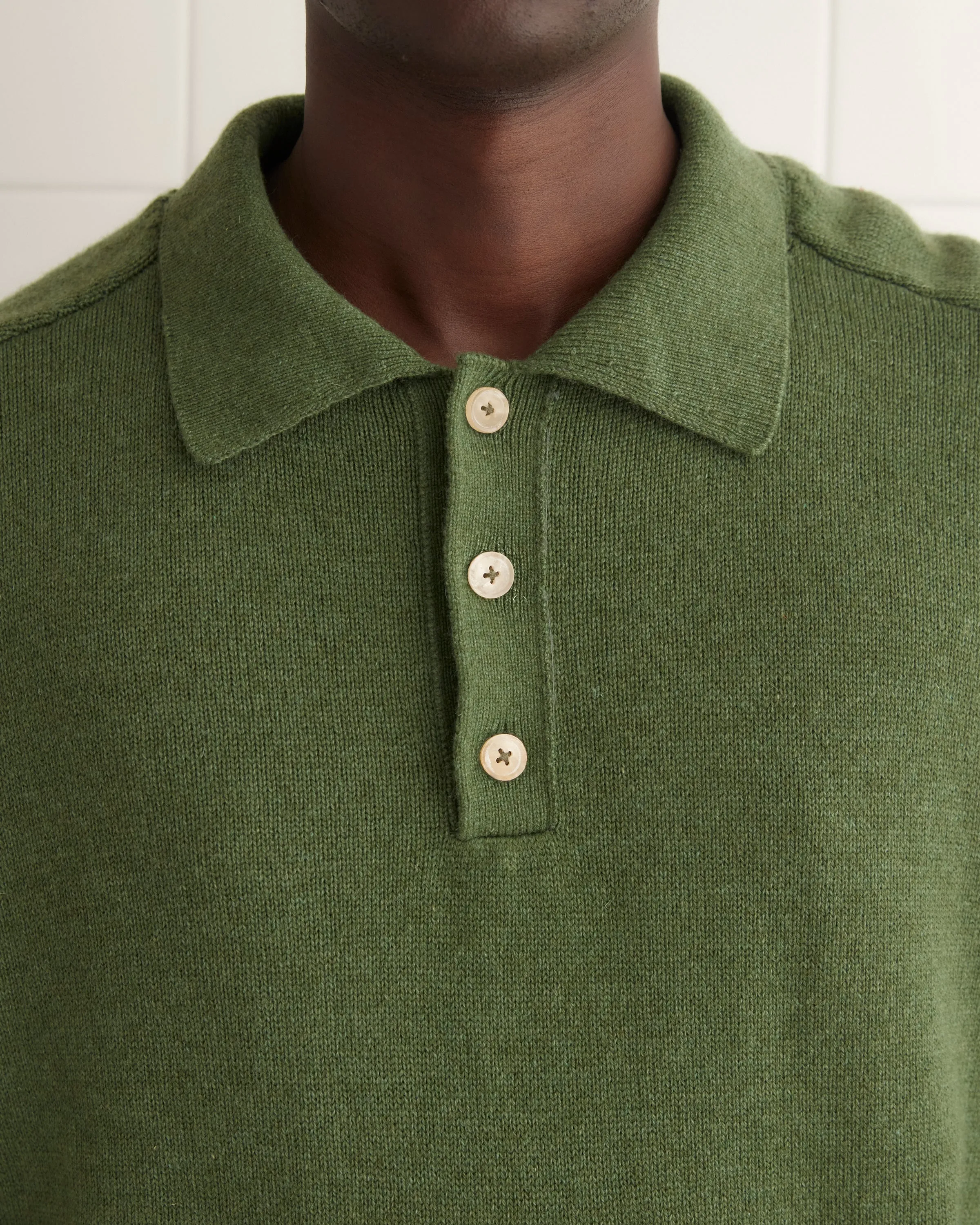 Cashmere Polo - Green