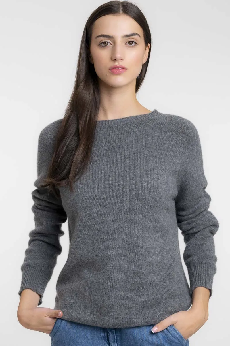 Cashmere Raglan Sweater Dark Grey