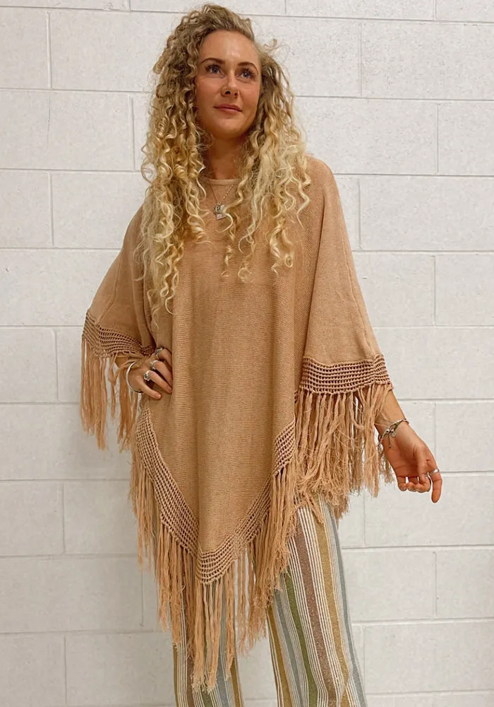 Chelsey Poncho - Sand