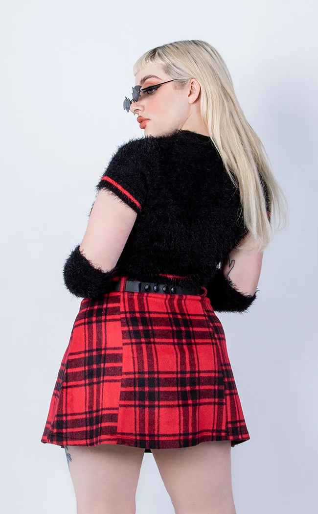 Cherry Bomb Fluffy Top with Arm Warmers | Black