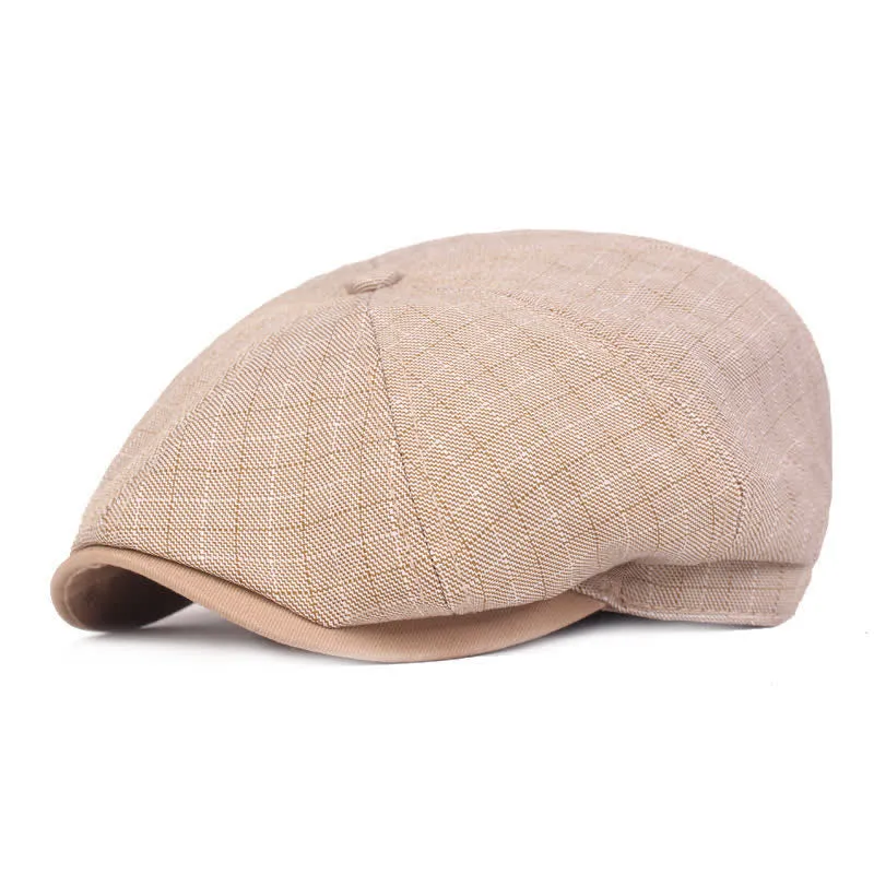 Classic Newsboy 8 Panel Plaid Beret Hat